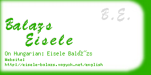 balazs eisele business card